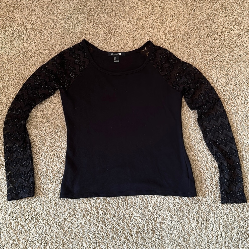 Forever 21 youth girls long sleeve top size Large